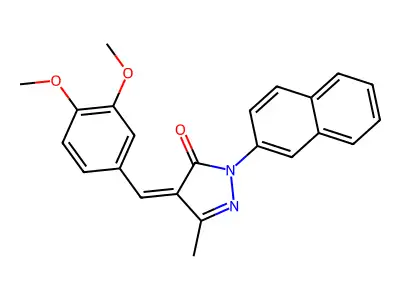 (4Z)-4-[(3,4-dimethoxyphenyl)methylidene]-5-methyl-2-naphthalen-2-ylpyrazol-3-one structure