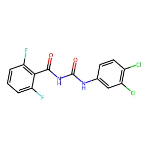 N-[(3,4-dichlorophenyl)carbamoyl]-2,6-difluorobenzamide structure