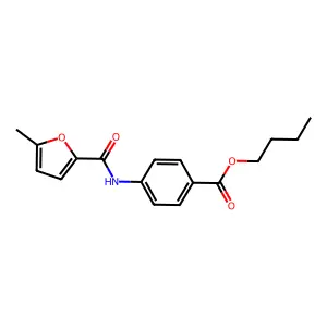 Butyl 4-[(5-methylfuran-2-carbonyl)amino]benzoate structure