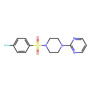 2-(4-((4-Fluorophenyl)sulfonyl)piperazin-1-yl)pyrimidine structure