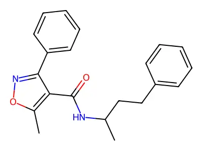 5-methyl-3-phenyl-N-(4-phenylbutan-2-yl)-1,2-oxazole-4-carboxamide structure