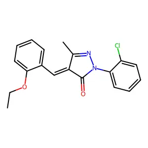 (4E)-2-(2-chlorophenyl)-4-[(2-ethoxyphenyl)methylidene]-5-methylpyrazol-3-one structure