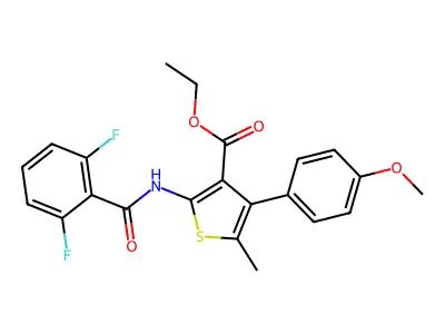ETHYL 2-(2,6-DIFLUOROBENZAMIDO)-4-(4-METHOXYPHENYL)-5-METHYLTHIOPHENE-3-CARBOXYLATE structure