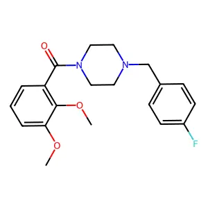 (2,3-Dimethoxyphenyl)-[4-[(4-fluorophenyl)methyl]piperazin-1-yl]methanone structure