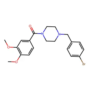 1-(4-Bromobenzyl)-4-(3,4-dimethoxybenzoyl)piperazine structure