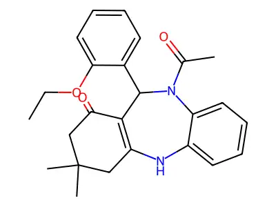 5-acetyl-6-(2-ethoxyphenyl)-9,9-dimethyl-6,8,10,11-tetrahydrobenzo[b][1,4]benzodiazepin-7-one structure
