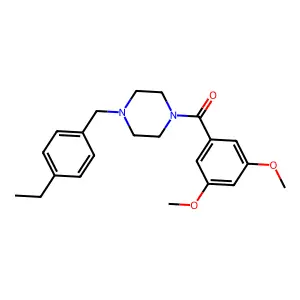 (3,5-Dimethoxyphenyl)-[4-[(4-ethylphenyl)methyl]piperazin-1-yl]methanone structure