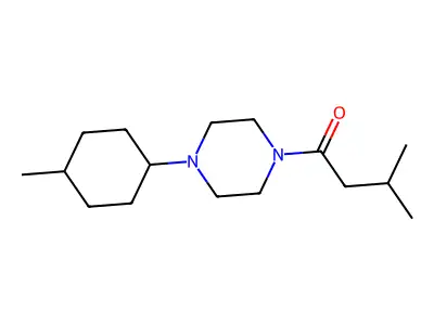 3-Methyl-1-[4-(4-methylcyclohexyl)piperazin-1-yl]butan-1-one structure