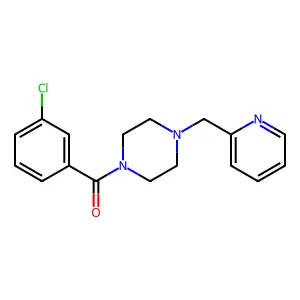 (3-Chlorophenyl)-[4-(pyridin-2-ylmethyl)piperazin-1-yl]methanone structure