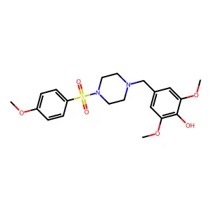 2,6-Dimethoxy-4-[[4-(4-methoxyphenyl)sulfonylpiperazin-1-yl]methyl]phenol structure