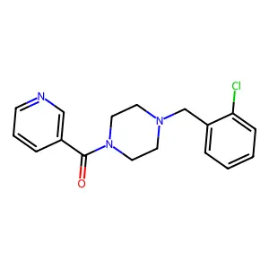 [4-(2-Chlorobenzyl)piperazin-1-yl](pyridin-3-yl)methanone structure