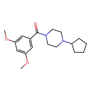 1-Cyclopentyl-4-(3,5-dimethoxybenzoyl)piperazine structure