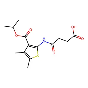 4-[(4,5-Dimethyl-3-propan-2-yloxycarbonylthiophen-2-yl)amino]-4-oxobutanoic acid structure