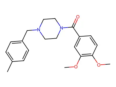 1-(3,4-Dimethoxybenzoyl)-4-(4-methylbenzyl)piperazine structure