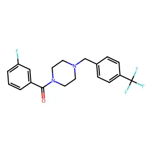 (3-Fluorophenyl){4-[4-(trifluoromethyl)benzyl]piperazin-1-yl}methanone structure
