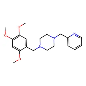 1-(Pyridin-2-ylmethyl)-4-[(2,4,5-trimethoxyphenyl)methyl]piperazine structure