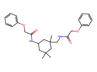 2-phenoxy-N-({1,3,3-trimethyl-5-[(phenoxyacetyl)amino]cyclohexyl}methyl)acetamide structure