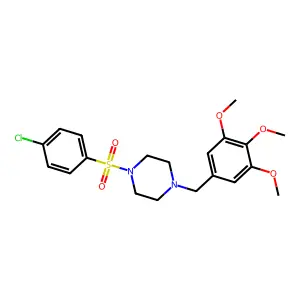 1-[(4-Chlorophenyl)sulfonyl]-4-(3,4,5-trimethoxybenzyl)piperazine structure