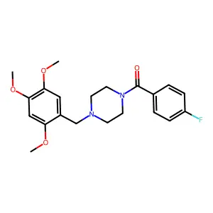 (4-Fluorophenyl)-[4-[(2,4,5-trimethoxyphenyl)methyl]piperazin-1-yl]methanone structure