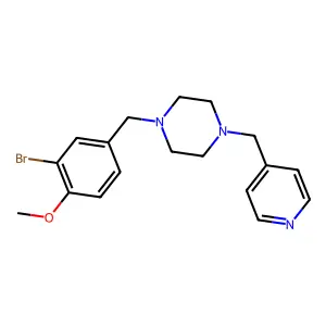 1-[(3-Bromo-4-methoxyphenyl)methyl]-4-(pyridin-4-ylmethyl)piperazine structure