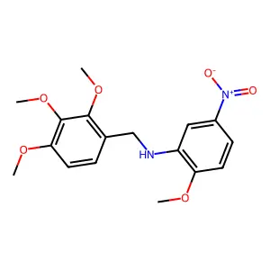 2-methoxy-5-nitro-N-(2,3,4-trimethoxybenzyl)aniline structure
