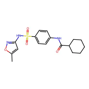 N-(4-{[(5-methyl-3-isoxazolyl)amino]sulfonyl}phenyl)cyclohexanecarboxamide structure