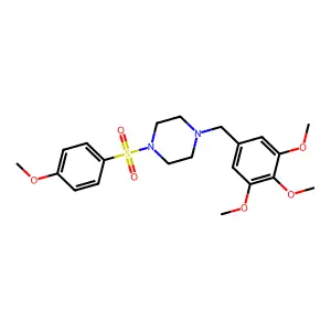 1-(4-Methoxyphenyl)sulfonyl-4-[(3,4,5-trimethoxyphenyl)methyl]piperazine structure