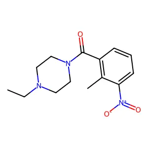 (4-Ethylpiperazin-1-yl)(2-methyl-3-nitrophenyl)methanone structure