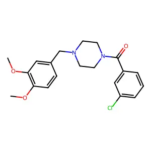 (3-Chlorophenyl)-[4-[(3,4-dimethoxyphenyl)methyl]piperazin-1-yl]methanone structure