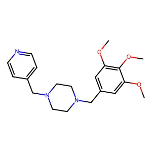 1-(Pyridin-4-ylmethyl)-4-[(3,4,5-trimethoxyphenyl)methyl]piperazine structure
