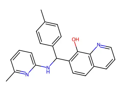 7-[(4-Methylphenyl)-[(6-methylpyridin-2-yl)amino]methyl]quinolin-8-ol structure