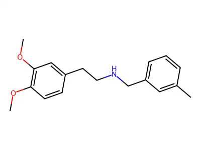 2-(3,4-dimethoxyphenyl)-N-(3-methylbenzyl)ethanamine structure
