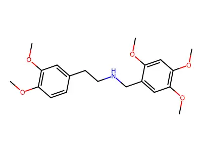 2-(3,4-dimethoxyphenyl)-N-(2,4,5-trimethoxybenzyl)ethanamine structure