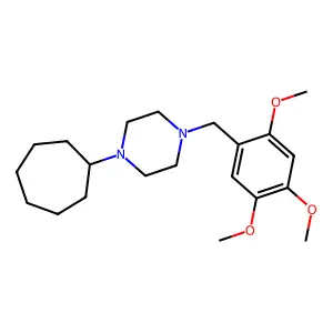 1-Cycloheptyl-4-[(2,4,5-trimethoxyphenyl)methyl]piperazine structure