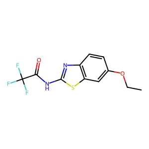 N-(6-ethoxy-1,3-benzothiazol-2-yl)-2,2,2-trifluoroacetamide structure
