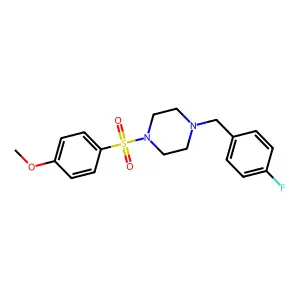 1-(4-Fluorobenzyl)-4-[(4-methoxyphenyl)sulfonyl]piperazine structure