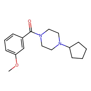 1-Cyclopentyl-4-(3-methoxybenzoyl)piperazine structure