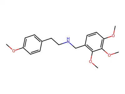 2-(4-methoxyphenyl)-N-(2,3,4-trimethoxybenzyl)ethanamine structure