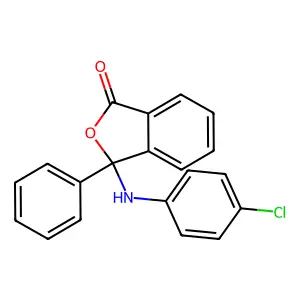 3-(4-Chloroanilino)-3-phenyl-2-benzofuran-1-one structure