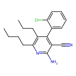 2-Amino-6-butyl-4-(2-chlorophenyl)-5-propylpyridine-3-carbonitrile structure