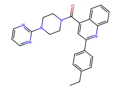 [2-(4-Ethylphenyl)quinolin-4-yl]-(4-pyrimidin-2-ylpiperazin-1-yl)methanone structure