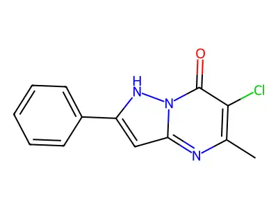 6-Chloro-5-methyl-2-phenylpyrazolo[1,5-a]pyrimidin-7-ol structure