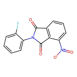 2-(2-fluorophenyl)-4-nitro-1H-isoindole-1,3(2H)-dione structure