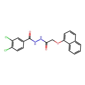 N'-(3,4-dichlorobenzoyl)-2-(1-naphthyloxy)acetohydrazide structure