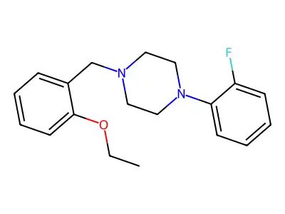 Piperazine, 1-[(2-ethoxyphenyl)methyl]-4-(2-fluorophenyl)- structure