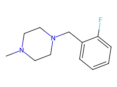 1-(2-fluorobenzyl)-4-methylpiperazine structure