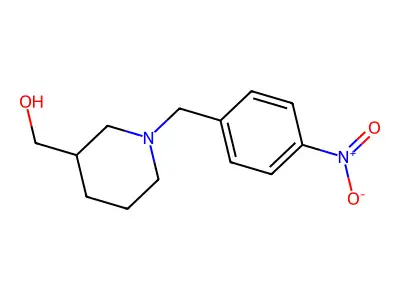 (1-{4-Nitrobenzyl}-3-piperidinyl)methanol structure