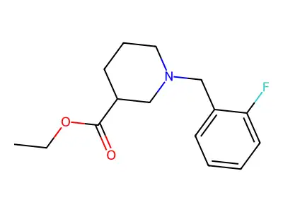 Ethyl 1-(2-fluorobenzyl)piperidine-3-carboxylate structure