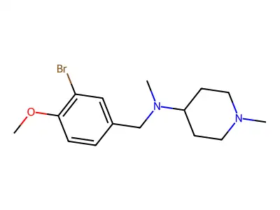 N-(3-bromo-4-methoxybenzyl)-N,1-dimethyl-4-piperidinamine structure