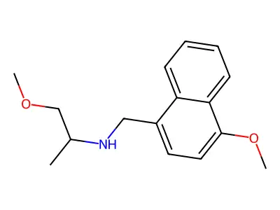 1-Methoxy-N-((4-methoxynaphthalen-1-yl)methyl)propan-2-amine structure